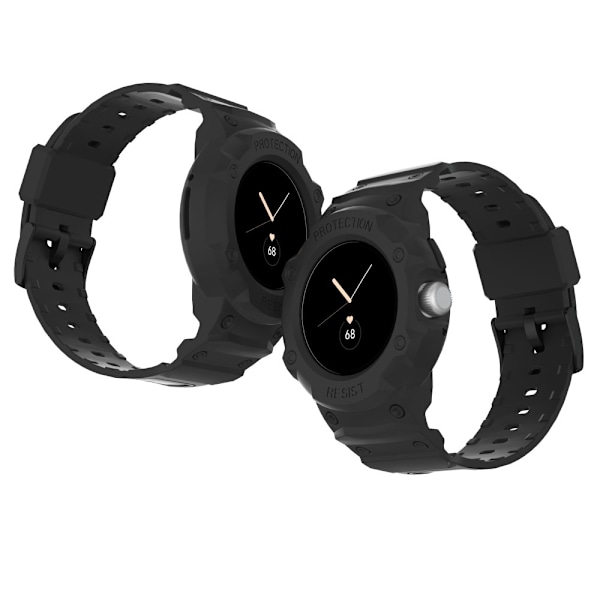 Google Pixel Watch 2 Stødsikkert Cover + Rem Sort