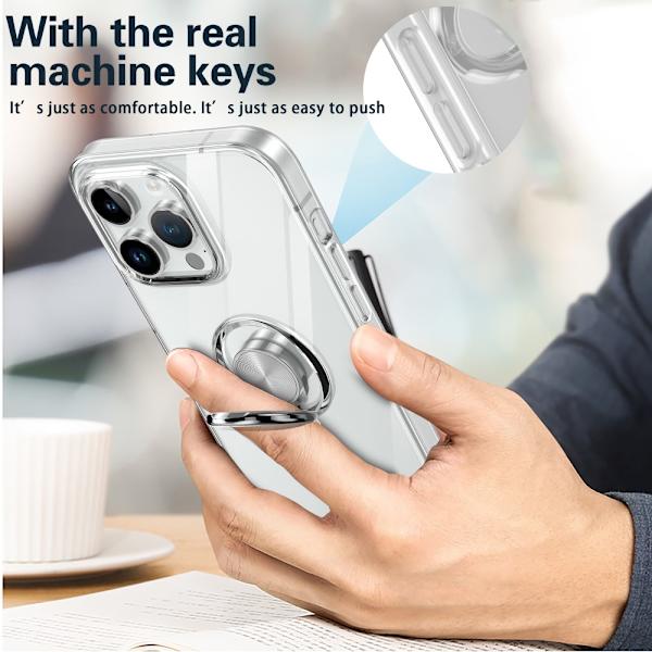 Etui med Ringholder til iPhone 15 Pro Max Transparent