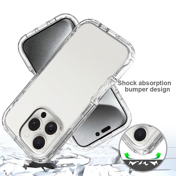 Läpinäkyvä Allround Cover -kuori iPhone 16 Prolle