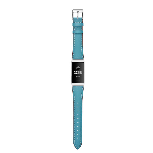 Aito nahkaranneke Fitbit Charge 3/4 Sininen