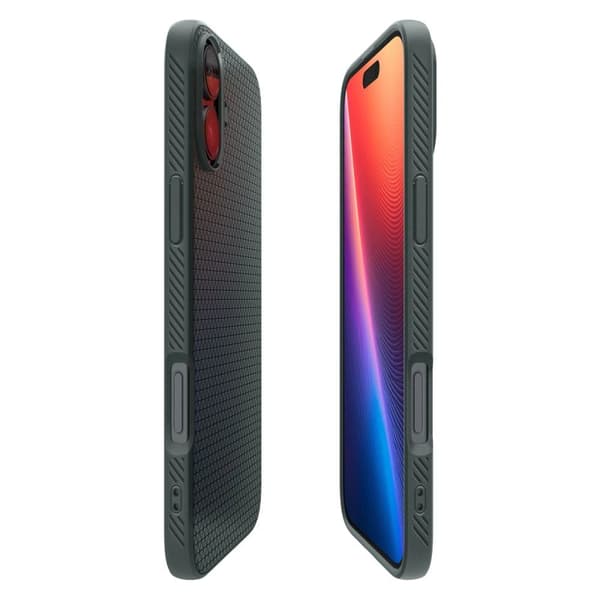 Spigen iPhone 16 -kuori Liquid Air Abyss Green