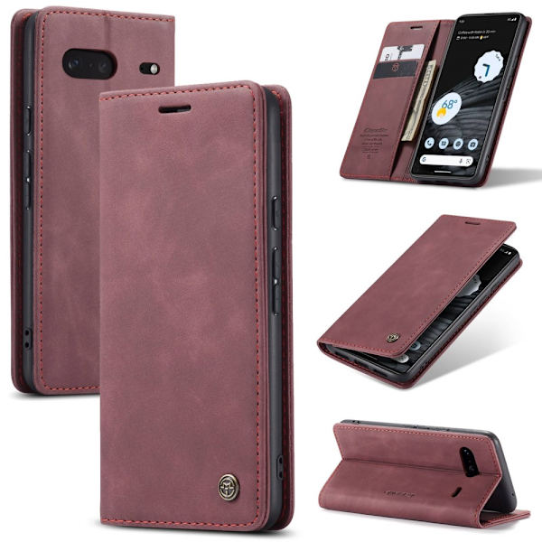 CaseMe Slim Plånboksfodral Google Pixel 7 Röd