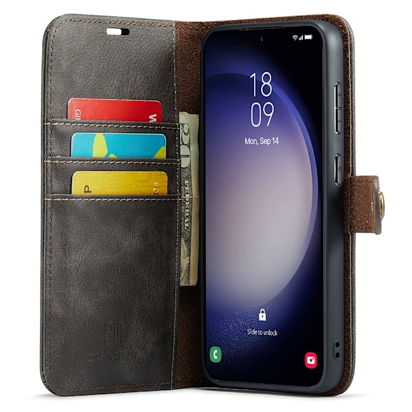 DG.MING 2-in-1 Magneettilompakko Samsung Galaxy S25 Plus Ruskea
