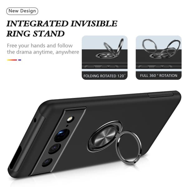 Skal Med Ringhållare Google Pixel 7 Pro Svart