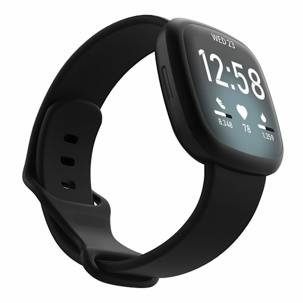 Silikonarmband Fitbit Versa 3/Sense Svart