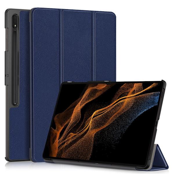 Samsung Galaxy Tab S9 Ultra Fodral Tri-fold Mörkblå