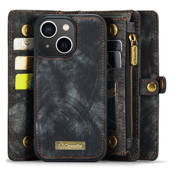 CaseMe Multi-Slot 2 i 1 Wallet Case iPhone 14 Plus Grå