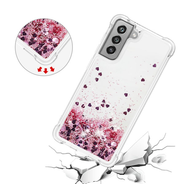 Glitter Bling TPU Case Samsung Galaxy S21 FE Roséguld