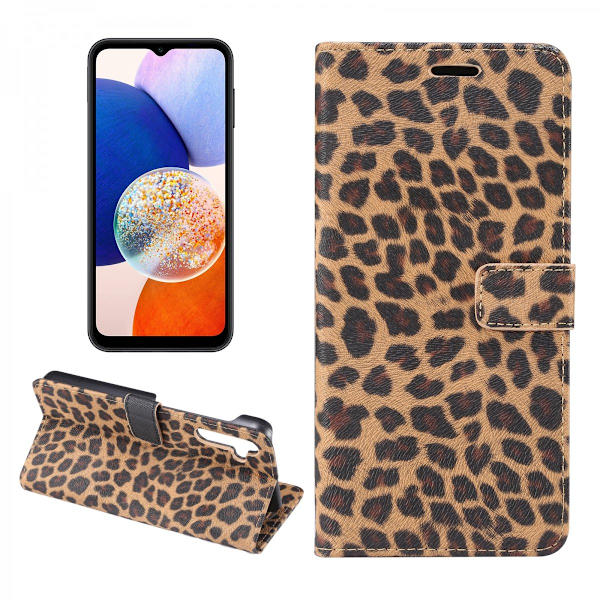 Samsung Galaxy A14 -kotelo, leopardikuvio