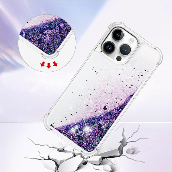 Glitter Bling TPU Case iPhone 16 Pro Max Lila