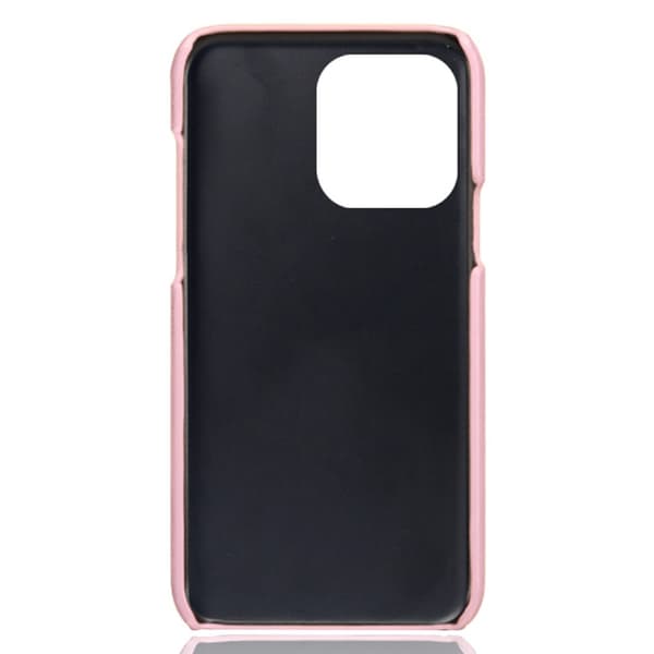 Nahkainen korttikotelo iPhone 15 Pro Max - Vaaleanpunainen
