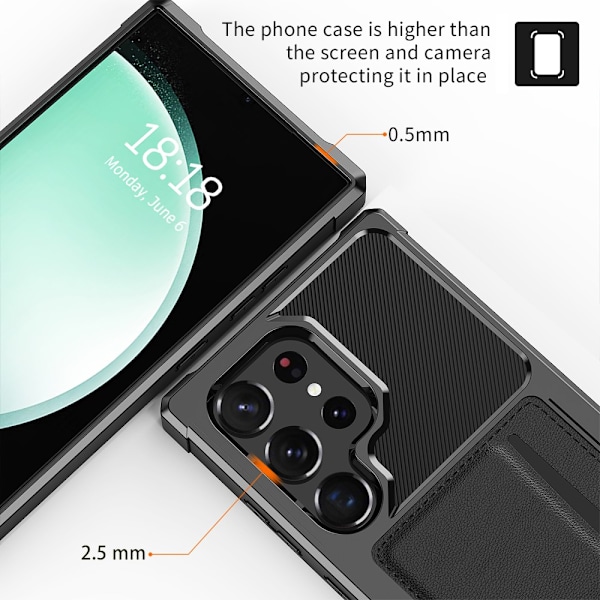 Armor Card Case Galaxy S25 Ultra Svart