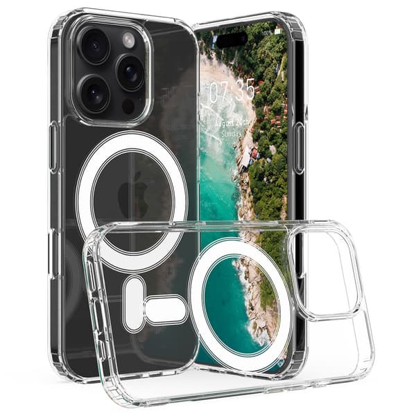 MagSafe-kuori iPhone 16 Pro Maxille, läpinäkyvä