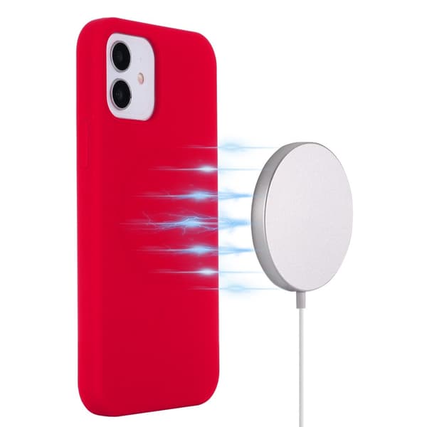 MagSafe-silikonikuori iPhone 14 Pro Max - Punainen