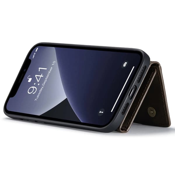 DG.MING 2 i 1 Magnetisk Kortlomme Etui iPhone 14 Pro Max Brun