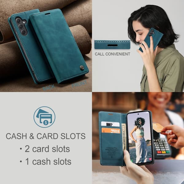 CaseMe Slim Plånboksfodral Samsung Galaxy A36 Blå