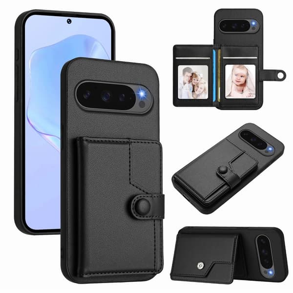 Plånboksskal RFID-skydd Google Pixel 10 Pro Svart