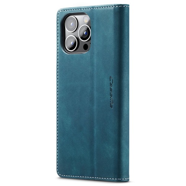 CaseMe Slim Plånboksfodral iPhone 15 Pro Blå