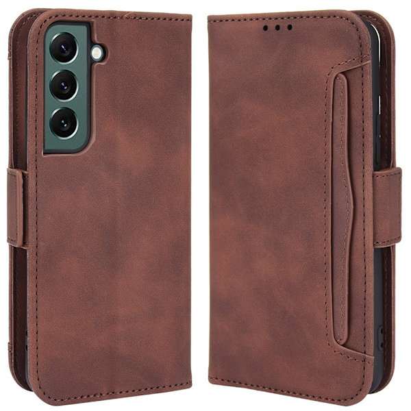Monikäyttöinen lompakkokotelo Samsung Galaxy S22 Plus - Ruskea