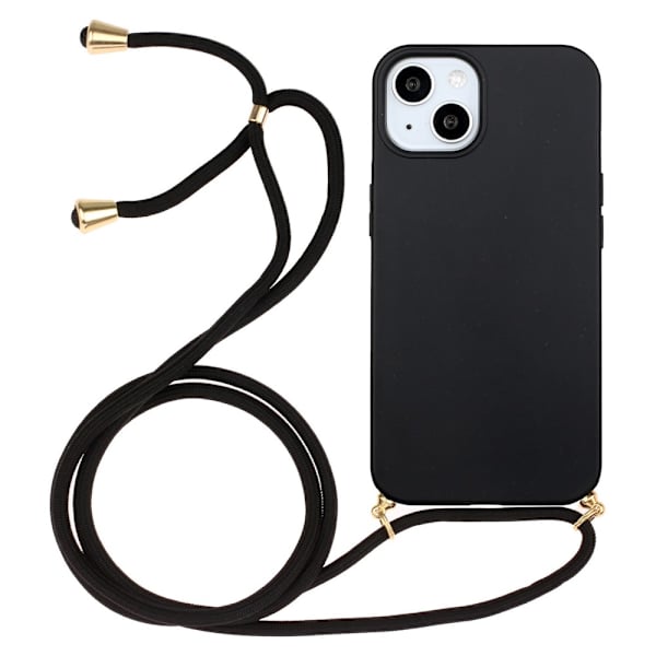 iPhone 15 Plus Skal Halskæde Sort