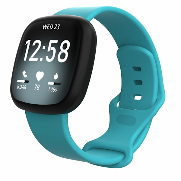 Silikonarmband Fitbit Versa 3/Sense Cyan