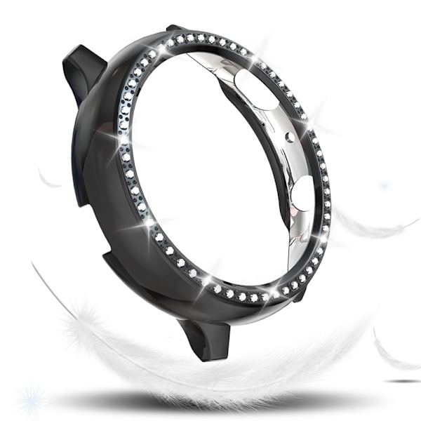 Samsung Galaxy Watch Active 2 44mm:lle sopiva kattava strass-kuori, musta
