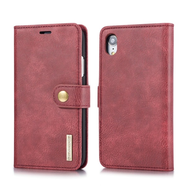 DG.MING 2-in-1 Magnet Wallet iPhone XR Red