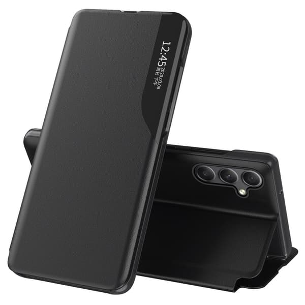Samsung Galaxy A34 -kotelo näytöllä, musta