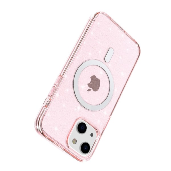 Glitter MagSafe Cover iPhone 14 Transparent Pink