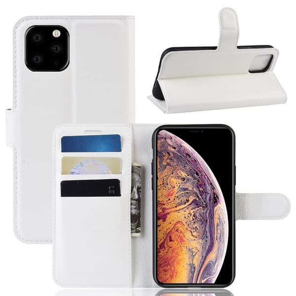 Nahkakotelo iPhone 11 Pro Max Valkoinen