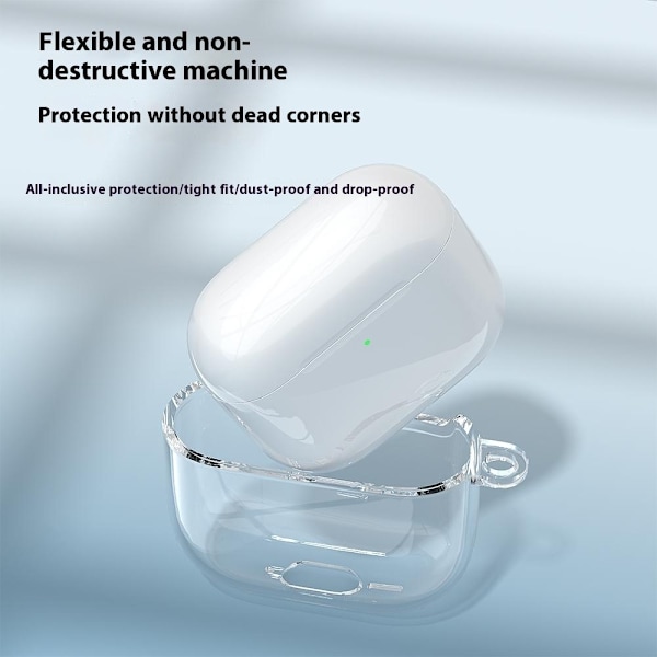 Skal TPU Apple AirPods 4 Med Karbinhake Transparent