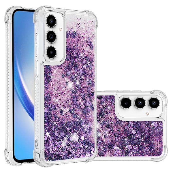 Glitter Bling TPU Case Samsung Galaxy A55 Lila