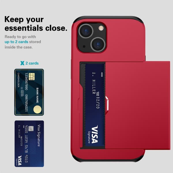 Skal Korttikotelolla iPhone 14 Punainen