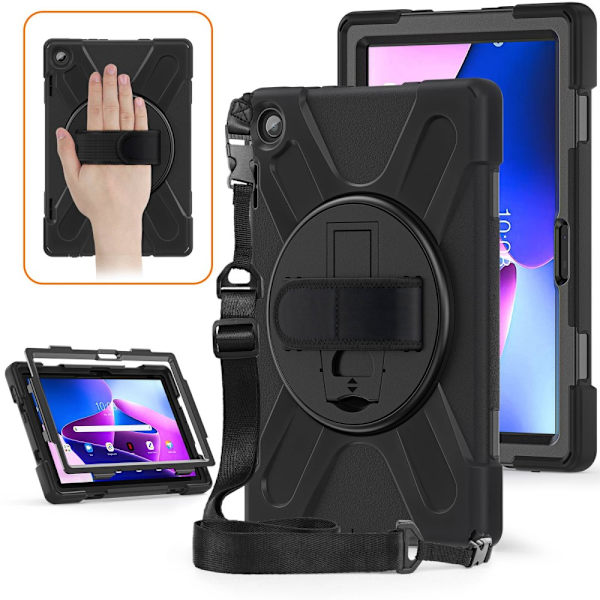 Lenovo Tab M10 (3rd gen) Stöttåligt Hybridskal Svart