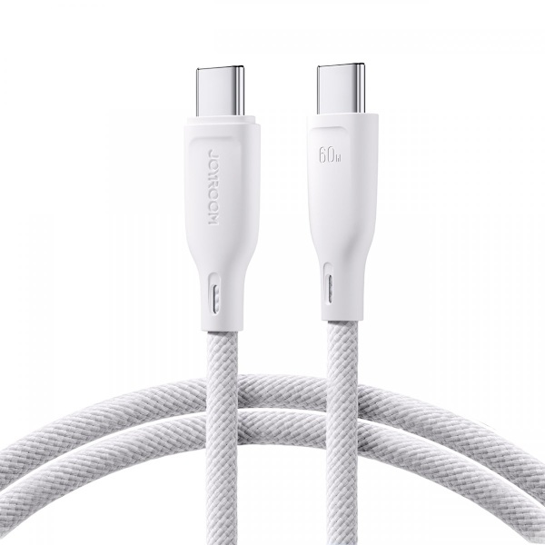 Joyroom 60W USB-kabel USB-C - USB-C 1m Vit