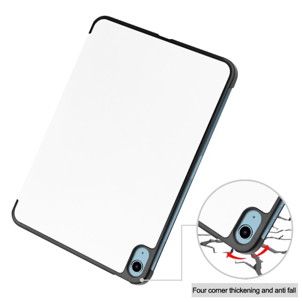 Apple iPad 11 11. sukupolvi (2025) Kotelo Tri-fold Valkoinen