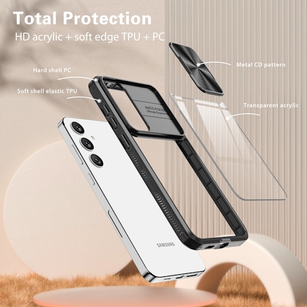 Cover Med Kamerabeskyttelse Samsung Galaxy S25 Sort