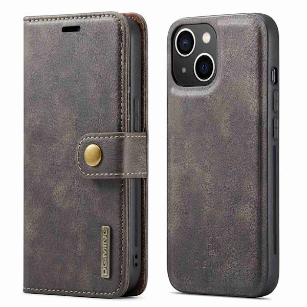 DG.MING 2-i-1 Magnet Pung iPhone 14 Brun