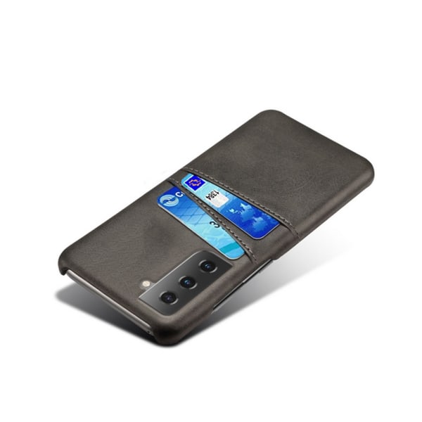 Læderskal med kortholder Samsung Galaxy S21 Sort