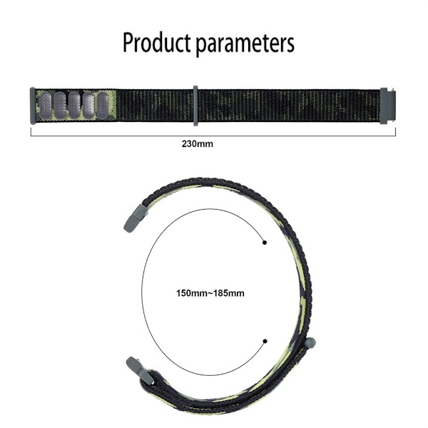 Nylonarmband Samsung Galaxy Watch FE Kamouflage Svart