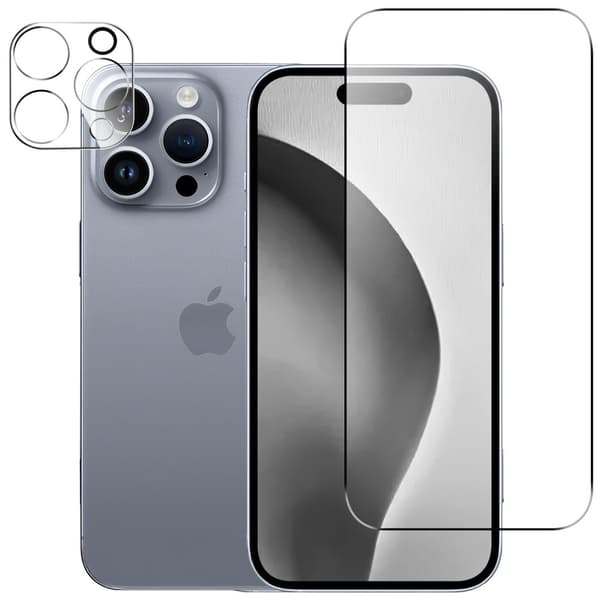 Hærdet glas skærmbeskyttelse & linsebeskyttelse iPhone 16 Pro Max