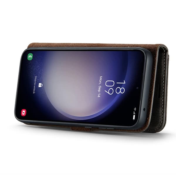 DG.MING 2-i-1 Magnetpung Samsung Galaxy S25 Plus Brun