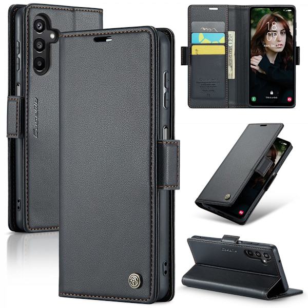 CaseMe Slim Pungetui RFID-beskyttelse Samsung Galaxy A15 Sort