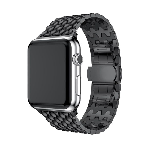 Metallarmband i Fjärilspänne Apple Watch 42/44/45/49 mm Svart