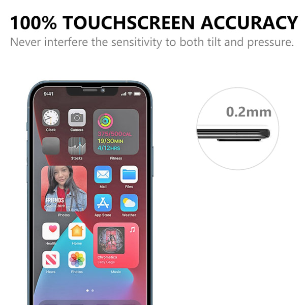 iPhone 13 Mini Skärmskydd & Linsskydd Härdat Glas