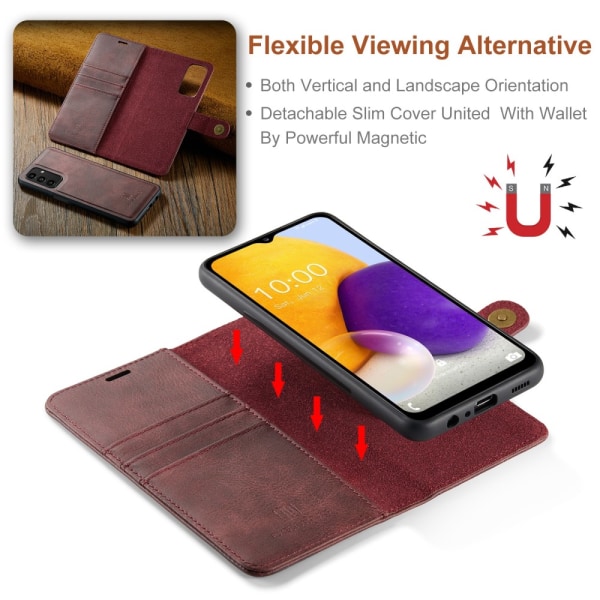 DG.MING 2-in-1 Magnet Wallet Samsung Galaxy A13 Red