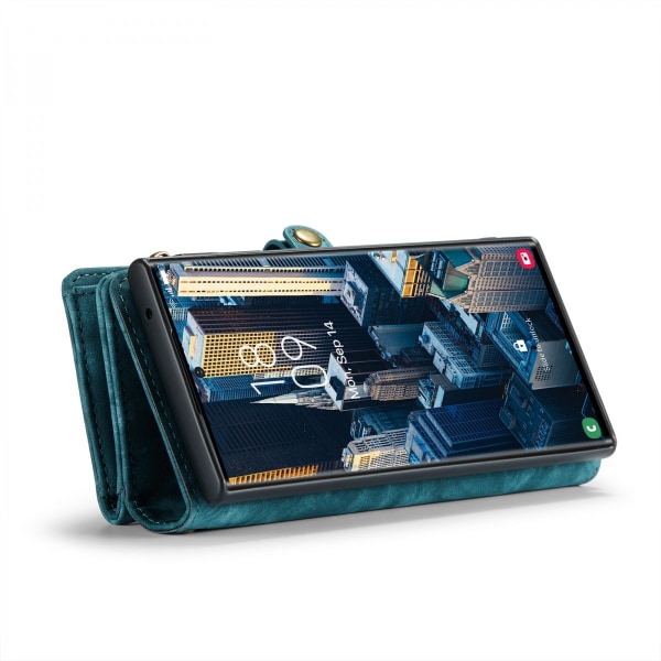 CaseMe Multi-Slot 2 i 1 Wallet Case Galaxy S24 Ultra Blue