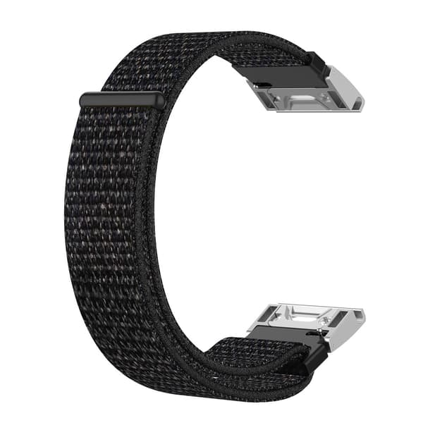 Nylon-ranneke Garmin Fenix 6S Pro Musta