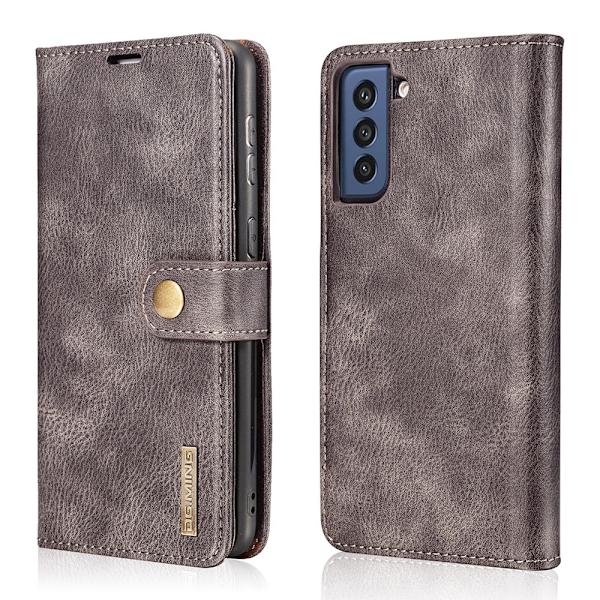 DG.MING 2-in-1 Magnet Wallet Samsung Galaxy S21 FE Brun