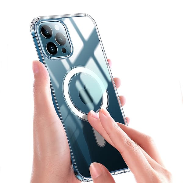 MagSafe-kuori iPhone 13 Pro Maxille, läpinäkyvä
